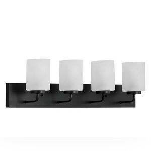 Progress Lighting 4-Light Vanity Fixture Matte Black. New